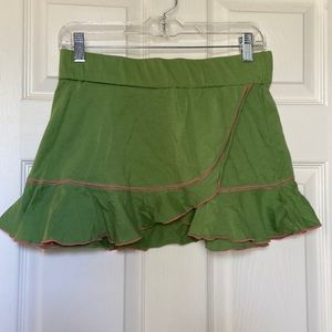 Weavers Girl swimsuit coverup skirt. Lime green. Size S